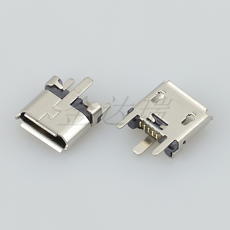 MICRO USB 5P母座 直立式SMT有翻邊 三支腳.JPG